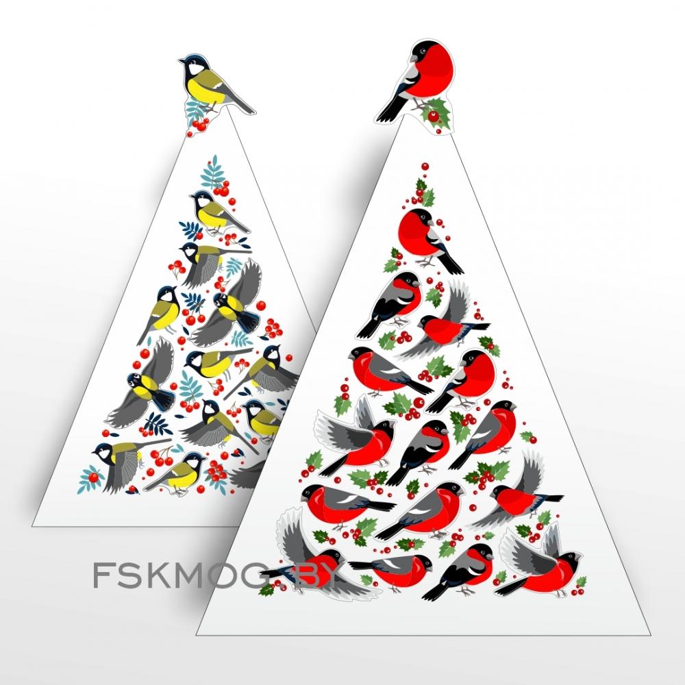 Декоративный световой элемент "Птицы на ёлке"