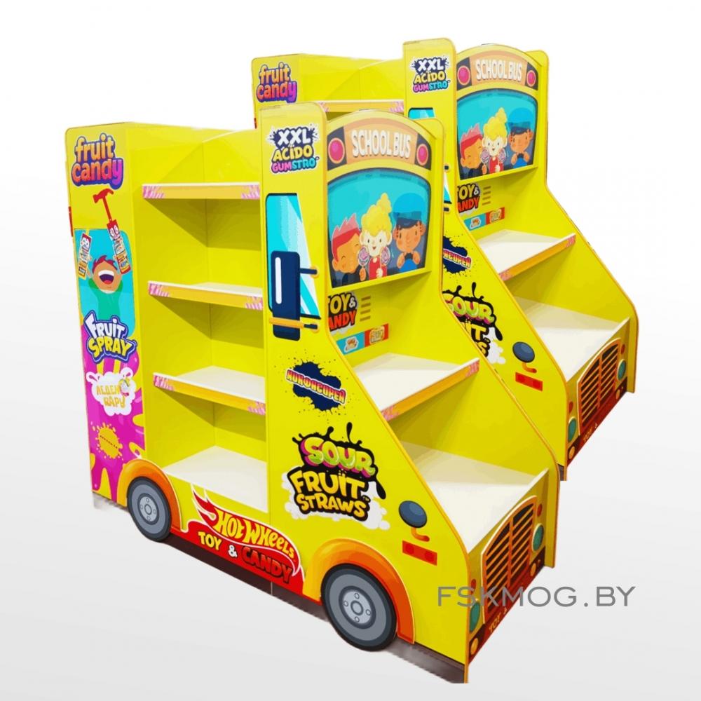 Рекламная стойка "Школьный автобус"