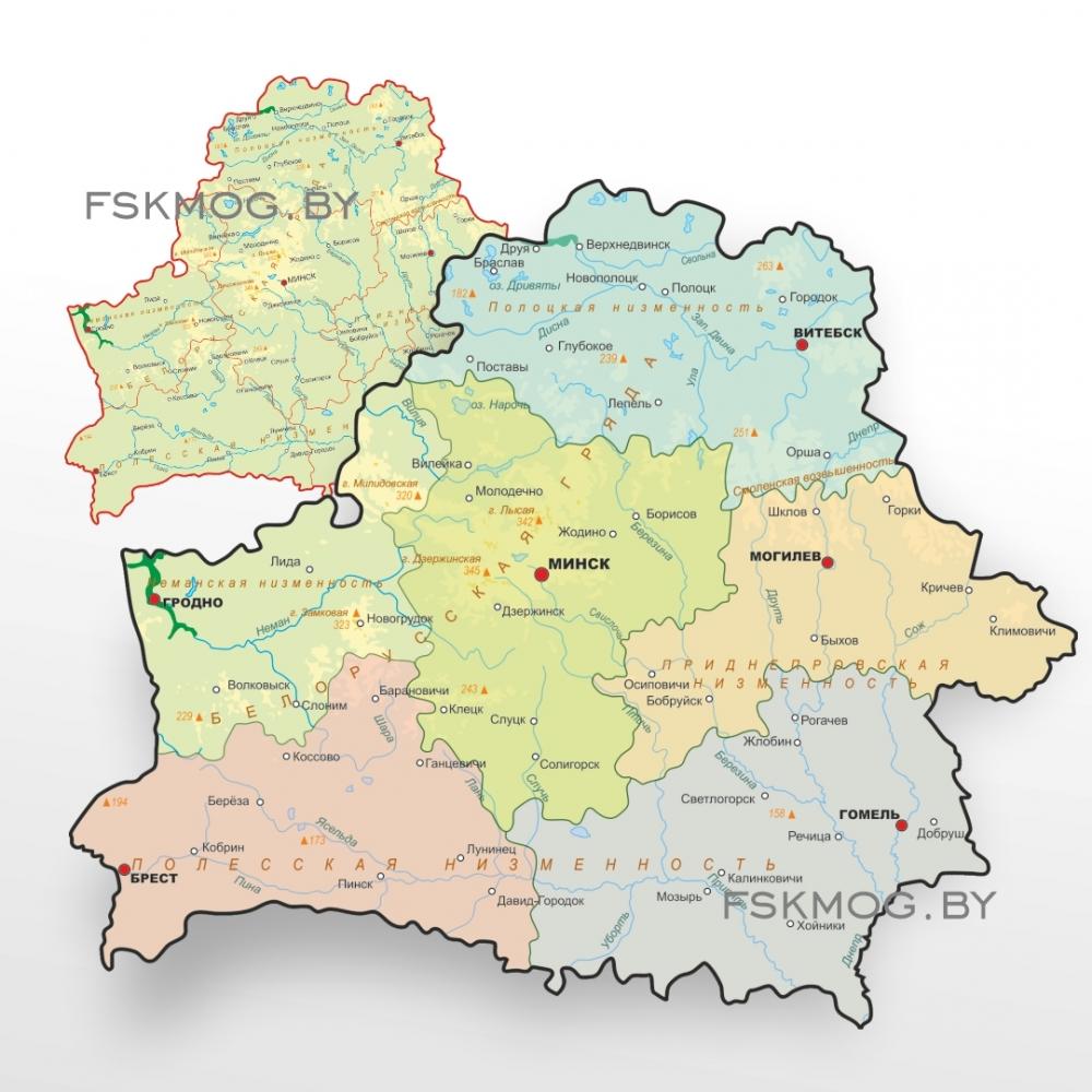 Стенд "Карта Беларуси 2"